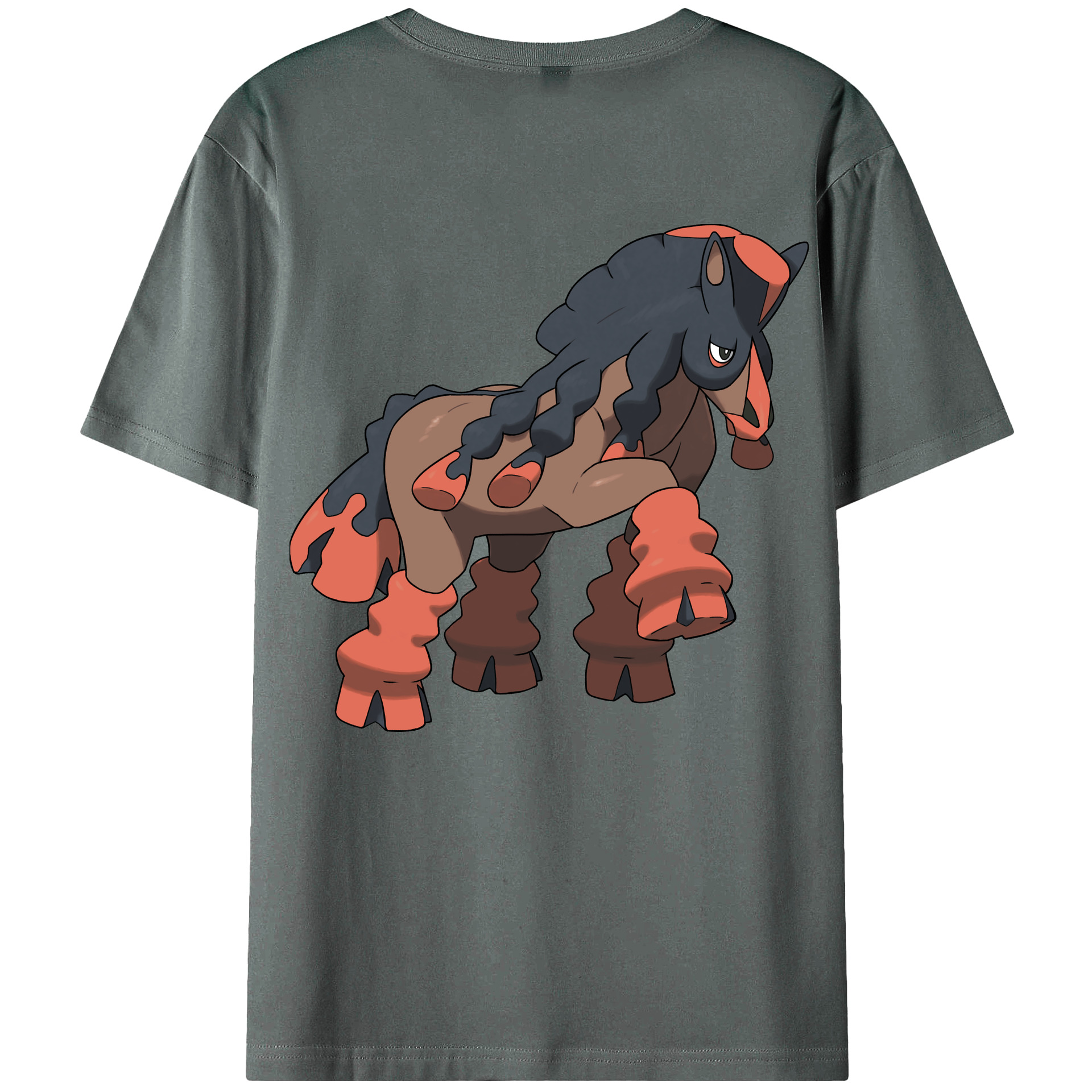 （画像用） ポケットモンスター Pokémon 綿100％ メンズ半袖Tシャツ（バックプリント） 通気性